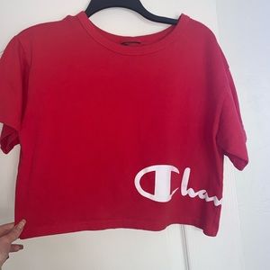 Red Champion Crop Top